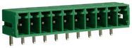 TERMINAL BLOCK, HEADER, 10POS, R/A, TH