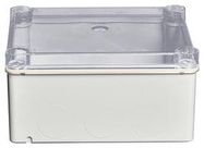 JUNCTION BOX, IP55, PLASTIC, GREY/CLEAR