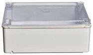 JUNCTION BOX, IP55, PLASTIC, GREY/CLEAR