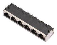 MOD JACK, SHIELDED, RJ45, 8P8C, 6PORT