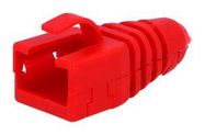 STRAIN RELIEF BOOT, RJ45 CONN, RED, PK10