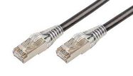 PATCH CABLE, RJ45, CAT6A, 2M, BLACK