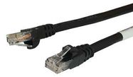 PATCH CABLE, RJ45, CAT6, 0.5M, BLACK