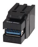 KEYSTONE COUPLER, USB 3.0 A, RCPT, BLACK