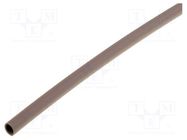 Heat shrink sleeve; 3: 1; 3mm; L: 200mm; brown; 10pcs. HELLERMANNTYTON