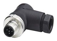 SENSOR CONNECTOR, M12, PLUG, 5POS