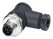 SENSOR CONNECTOR, M12, PLUG, 4POS