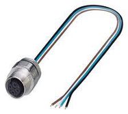 SENSOR CORD, 4P, M12 RCPT-FREE END, 0.5M