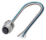 SENSOR CORD, 5P, M12 RCPT-FREE END, 0.5M