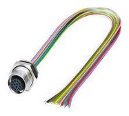 SENSOR CORD, 12P, M12 RCPT-FREEEND, 0.5M