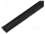 Braid; ØBraid : 10÷30nom.25mm; polyester; black; -50÷150°C; L: 10m HELLERMANNTYTON