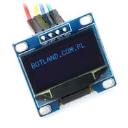 OLED display, blue graphic, 0.96'' 128x64px I2C - blue