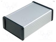 Enclosure: with panel; 1457; X: 104mm; Y: 160mm; Z: 55mm; aluminium HAMMOND