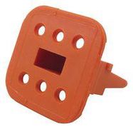 WEDGE LOCK, PBT GF, 6POS PLUG