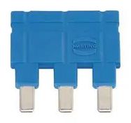 JUMPER, 3POS, 16A, 6.7MM, BLUE