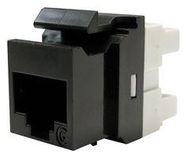 KEYSTONE JACK, RJ45, 8P8C, CAT5E, BLACK