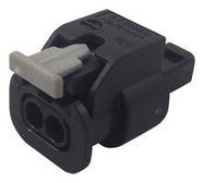 RECEPTACLE HOUSING, 2POS, NYLON, BLACK