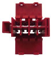 RECEPTACLE HOUSING, 8POS, NYLON, RED