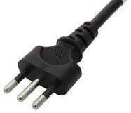 PWR CORD, ITALIAN PLUG-FREE END, 2M, BLK