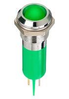 LED INDICATOR, PANEL, 12MM, GREEN, 12V