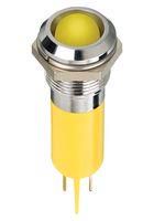 LED INDICATOR, PANEL, 12MM, YELLOW, 24V