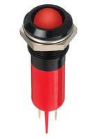 LED INDICATOR, PANEL, 12MM, RED, 220V