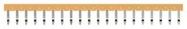 SHORT BAR, SKT, 7.75MM, 20POLE, YELLOW