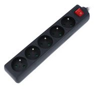 Power strip Lanberg with switch black - 5 sockets - 3m