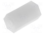 Screwed spacer sleeve; hexagonal; polyamide; M3; 10mm FIX&FASTEN