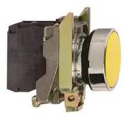PB SWITCH, FLUSH, 22MM, SPST-NO, 6A, YEL