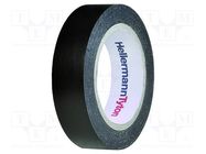 Tape: electrical insulating; W: 15mm; L: 10m; Thk: 0.15mm; black HELLERMANNTYTON