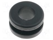 Grommet; Ømount.hole: 11mm; Øhole: 8mm; PVC; black; -30÷60°C HELLERMANNTYTON