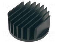 Heatsink; LED; Ø: 32mm; H: 14mm; 15.71K/W; black FISCHER ELEKTRONIK
