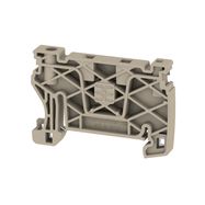 End bracket, Wemid, dark beige, Rail: TS 35, Snap-on Weidmuller