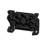 End bracket, Wemid, black, Rail: TS 35, Snap-on Weidmuller