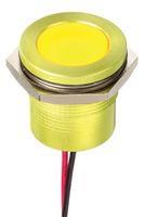 LED INDICATOR, PANEL, 22MM, YELLOW, 12V