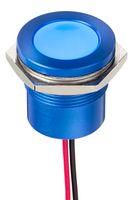 LED INDICATOR, PANEL, 22MM, BLUE, 12V