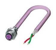 SENSOR CORD, 2P, M12 RCPT-FREE END, 1M