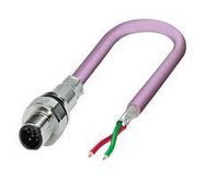 SENSOR CORD, 2P, M12 PLUG-FREE END, 2M