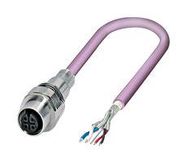 SENSOR CORD, 5P, M12 RCPT-FREE END, 0.5M