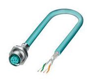 SENSOR CORD, 4P, M12 RCPT-FREE END, 0.5M