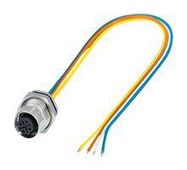 SENSOR CORD, 4P, M12 RCPT-FREE END, 0.5M