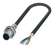 SENSOR CORD, 5P, M12 PLUG-FREE END, 1M