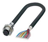 SENSOR CORD, 12P, M12 RCPT-FREE END, 1M