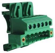 TERMINAL BLOCK, DIN RAIL, 6POS, 14AWG