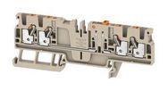 TERMINAL BLOCK, DIN RAIL, 4POS, 12AWG