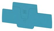 END PLATE, FEED THRU TERM BLOCK, BLUE