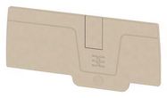 END PLATE, FEED THRU TERM BLOCK, BEIGE