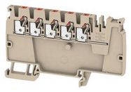 TERMINAL BLOCK, DIN RAIL, 5POS, 12AWG