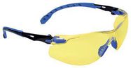 SAFETY GLASS, AMBER, ANTI FOG, BLK/BLU